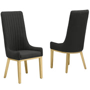 SC290-7: Teddy Fabric Dining Chairs with Stainless Steel Legs (Set of 2)