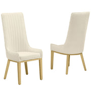 SC290-7: Teddy Fabric Dining Chairs with Stainless Steel Legs (Set of 2)
