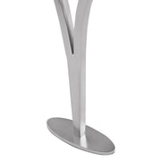 SC300 Mid-Century Boucle Accent Dining Chair with Wrap-Around Arms & Sculptural Matte Brushed Chrome Legs