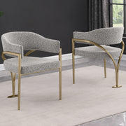 SC300-7: Boucle Fabric Side Chairs with Brushed Chrome (4 Colors)