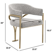 SC300-7: Boucle Fabric Side Chairs with Brushed Chrome (4 Colors)