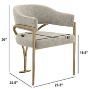 SC300-7: Boucle Fabric Side Chairs with Brushed Chrome (4 Colors)