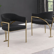 SC300-7: Boucle Fabric Side Chairs with Brushed Chrome (4 Colors)