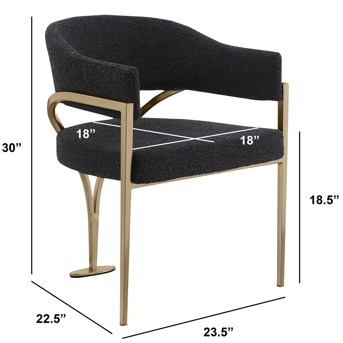 SC300-7: Boucle Fabric Side Chairs with Brushed Chrome (4 Colors)