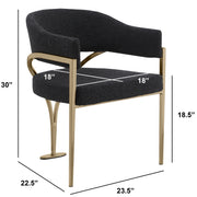 SC300-7: Boucle Fabric Side Chairs with Brushed Chrome (4 Colors)