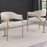 SC300-7: Boucle Fabric Side Chairs with Brushed Chrome (4 Colors)
