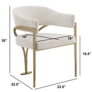 SC300-7: Boucle Fabric Side Chairs with Brushed Chrome (4 Colors)