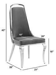 SC310 Majestic Oversized Velvet Accent Dining Chair, 43