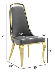 SC314 Majestic Oversized Velvet Accent Dining Chair, 43