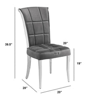 SC320 Majestic Oversized Velvet Accent Dining Chair, 40