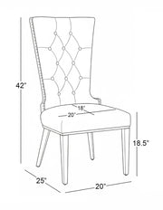 SC330 Majestic Oversized Velvet Accent Dining Chair, 42