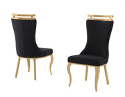 SC394 Modern High Back Boucle Dining Side Chair with Polished Gold Legs, Tall Accent Chair