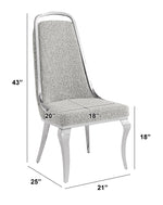 Modern Boucle Dining Chairs with Arched Silver Frame (SC410 - SC413) by Quality Living Furniture
