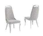 Modern Boucle Dining Chairs with Arched Silver Frame (SC410 - SC413) by Quality Living Furniture