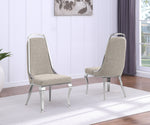 Modern Boucle Dining Chairs with Arched Silver Frame (SC410 - SC413) by Quality Living Furniture