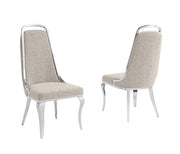 Modern Boucle Dining Chairs with Arched Silver Frame (SC410 - SC413) by Quality Living Furniture