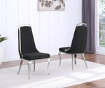 Modern Boucle Dining Chairs with Arched Silver Frame (SC410 - SC413) by Quality Living Furniture