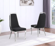 Modern Boucle Dining Chairs with Arched Silver Frame (SC410 - SC413) by Quality Living Furniture