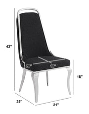 Modern Boucle Dining Chairs with Arched Silver Frame (SC410 - SC413) by Quality Living Furniture