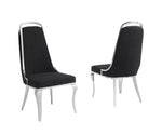 Modern Boucle Dining Chairs with Arched Silver Frame (SC410 - SC413) by Quality Living Furniture