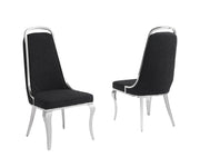 Modern Boucle Dining Chairs with Arched Silver Frame (SC410 - SC413) by Quality Living Furniture