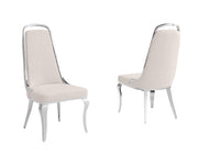 Modern Boucle Dining Chairs with Arched Silver Frame (SC410 - SC413) by Quality Living Furniture