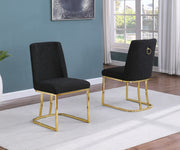 SC504 Modern Boucle Upholstered Dining Side Chair with Radiant Gold Legs, Contemporary Accent Room Chair