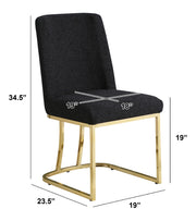 SC504 Modern Boucle Upholstered Dining Side Chair with Radiant Gold Legs, Contemporary Accent Room Chair