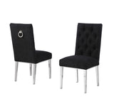 SC570 Modern High Back Boucle Dining Accent Chair with Polished Chrome Legs | Generous 25