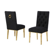 Modern Tufted Back Boucle Dining Side Chair with Polished Chrome Legs (SC570 - 7) by Quality Living Furniture