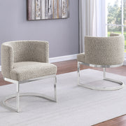 SC90-7 & SC590-7: Velvet Side Chair with Chrome Finish Legs (Set of 1)