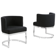 SC90-7 & SC590-7: Velvet Side Chair with Chrome Finish Legs (Set of 1)
