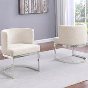SC90-7 & SC590-7: Velvet Side Chair with Chrome Finish Legs (Set of 1)