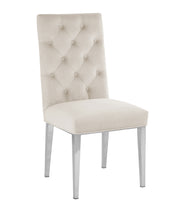 SC70 Elegant [Velvet / Faux Leather] Accent Dining Chair with Tufted Back, Decorative Chrome Ring Pull & Chrome Legs