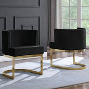 SC90-7 & SC590-7: Velvet Side Chair with Chrome Finish Legs (Set of 1)
