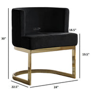 SC90-7 & SC590-7: Velvet Side Chair with Chrome Finish Legs (Set of 1)