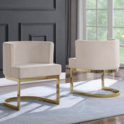 SC90-7 & SC590-7: Velvet Side Chair with Chrome Finish Legs (Set of 1)