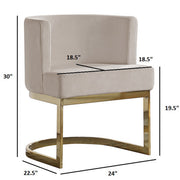 SC90-7 & SC590-7: Velvet Side Chair with Chrome Finish Legs (Set of 1)