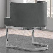 SC90-7 & SC590-7: Velvet Side Chair with Chrome Finish Legs (Set of 1)