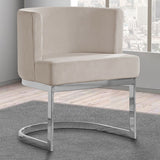 SC90-7 & SC590-7: Velvet Side Chair with Chrome Finish Legs (Set of 1)