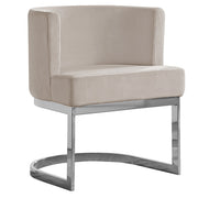 SC90-7 & SC590-7: Velvet Side Chair with Chrome Finish Legs (Set of 1)