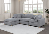 Oversized Modular Sectional Sofa, Deep Seat Cloud Couch in [Corduroy / Boucle] with Natural Wood Legs