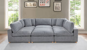 Oversized Modular Sectional Sofa, Deep Seat Cloud Couch in [Corduroy / Boucle] with Natural Wood Legs