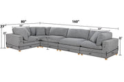 Oversized Modular Sectional Sofa, Deep Seat Cloud Couch in [Corduroy / Boucle] with Natural Wood Legs