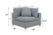 Oversized Modular Sectional Sofa, Deep Seat Cloud Couch in [Corduroy / Boucle] with Natural Wood Legs