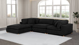Oversized Modular Sectional Sofa, Deep Seat Cloud Couch in [Corduroy / Boucle] with Natural Wood Legs