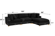 Oversized Modular Sectional Sofa, Deep Seat Cloud Couch in [Corduroy / Boucle] with Natural Wood Legs