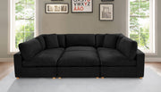 Oversized Modular Sectional Sofa, Deep Seat Cloud Couch in [Corduroy / Boucle] with Natural Wood Legs