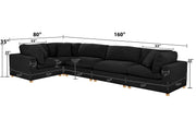 Oversized Modular Sectional Sofa, Deep Seat Cloud Couch in [Corduroy / Boucle] with Natural Wood Legs