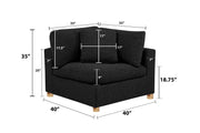 Oversized Modular Sectional Sofa, Deep Seat Cloud Couch in [Corduroy / Boucle] with Natural Wood Legs